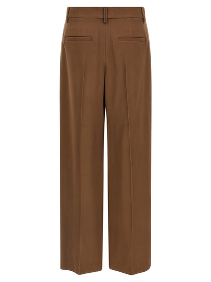 Brunello Cucinelli Braune Hose aus reiner Schurwolle