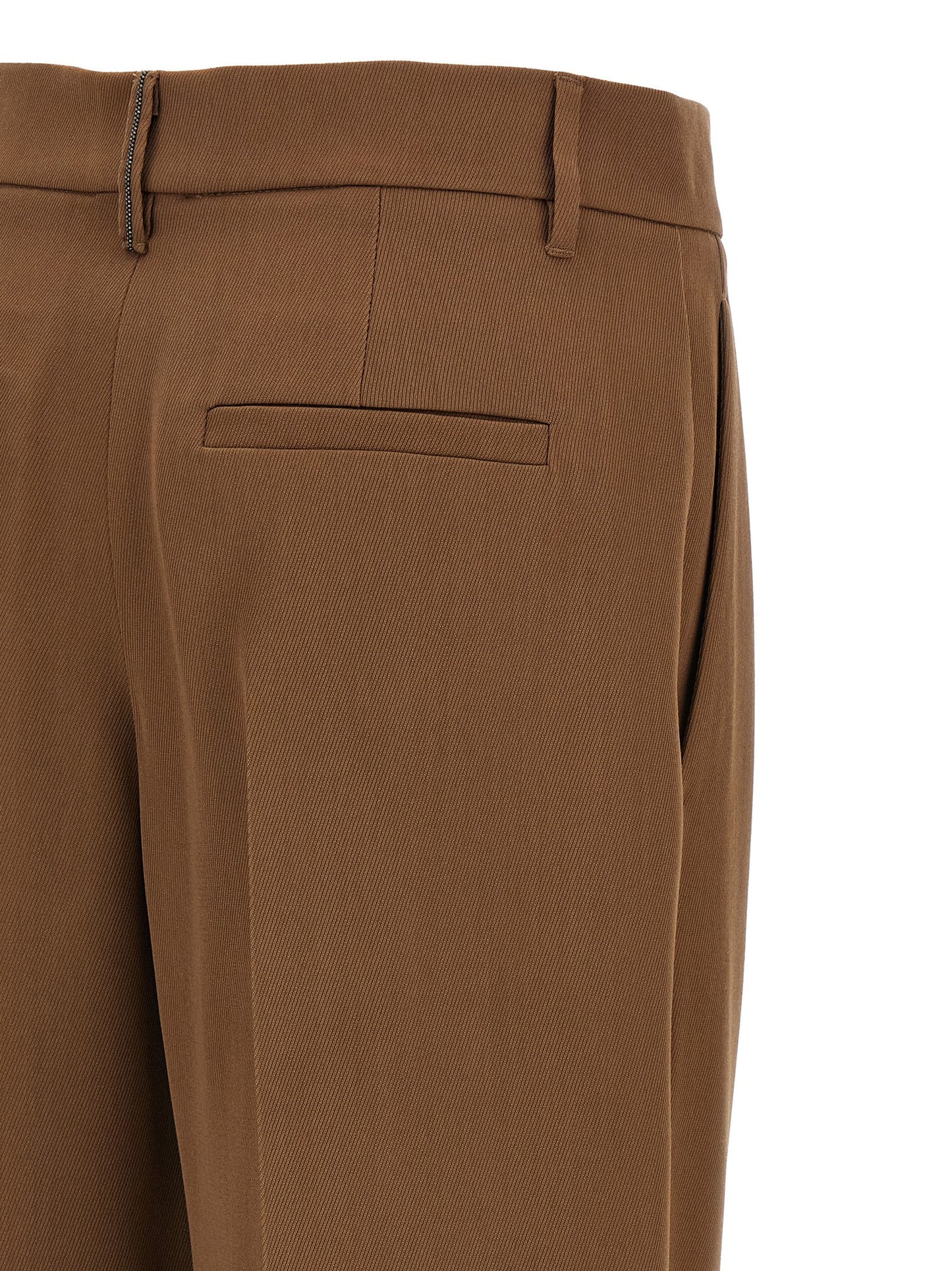 Brunello Cucinelli Braune Hose aus reiner Schurwolle