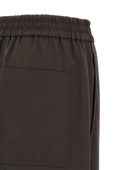 Brunello Cucinelli Braune Hose aus reiner Schurwolle