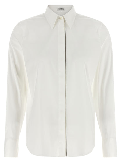 Brunello Cucinelli Weiße Baumwollbluse
