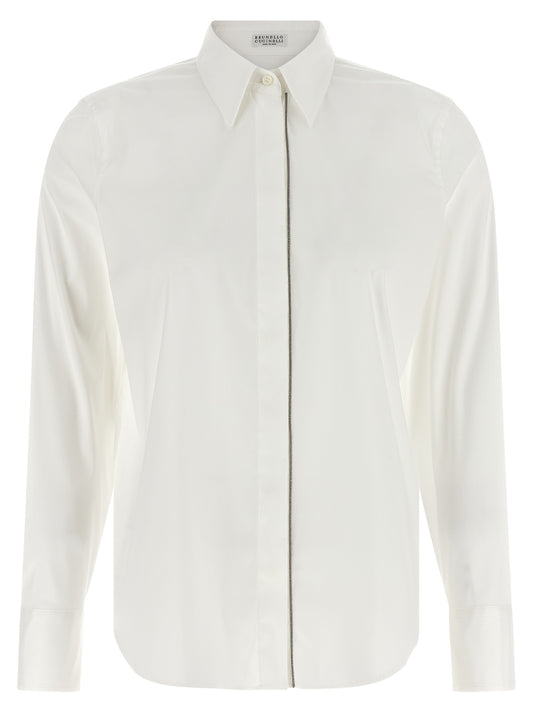 Brunello Cucinelli Weiße Baumwollbluse