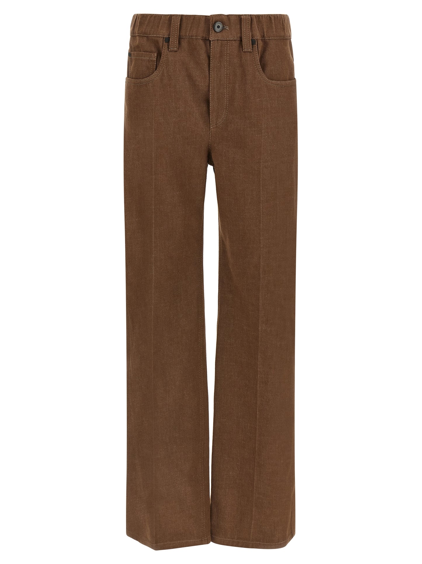 Brunello Cucinelli Braune Baumwolljeans Denim