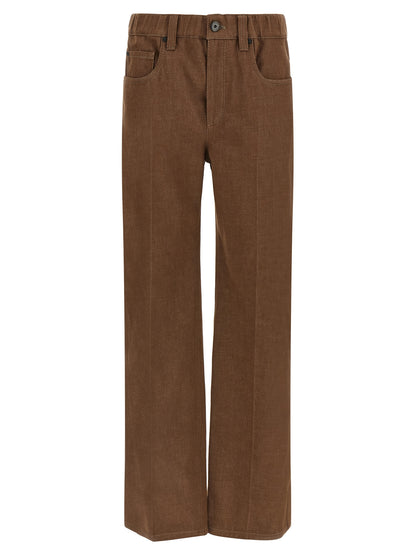 Brunello Cucinelli Braune Baumwolljeans Denim