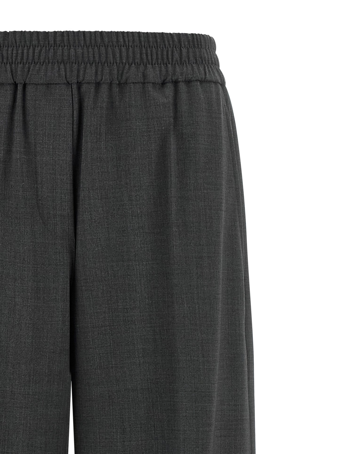 Brunello Cucinelli Graue Hose aus reiner Schurwolle mit ausgestelltem Bein