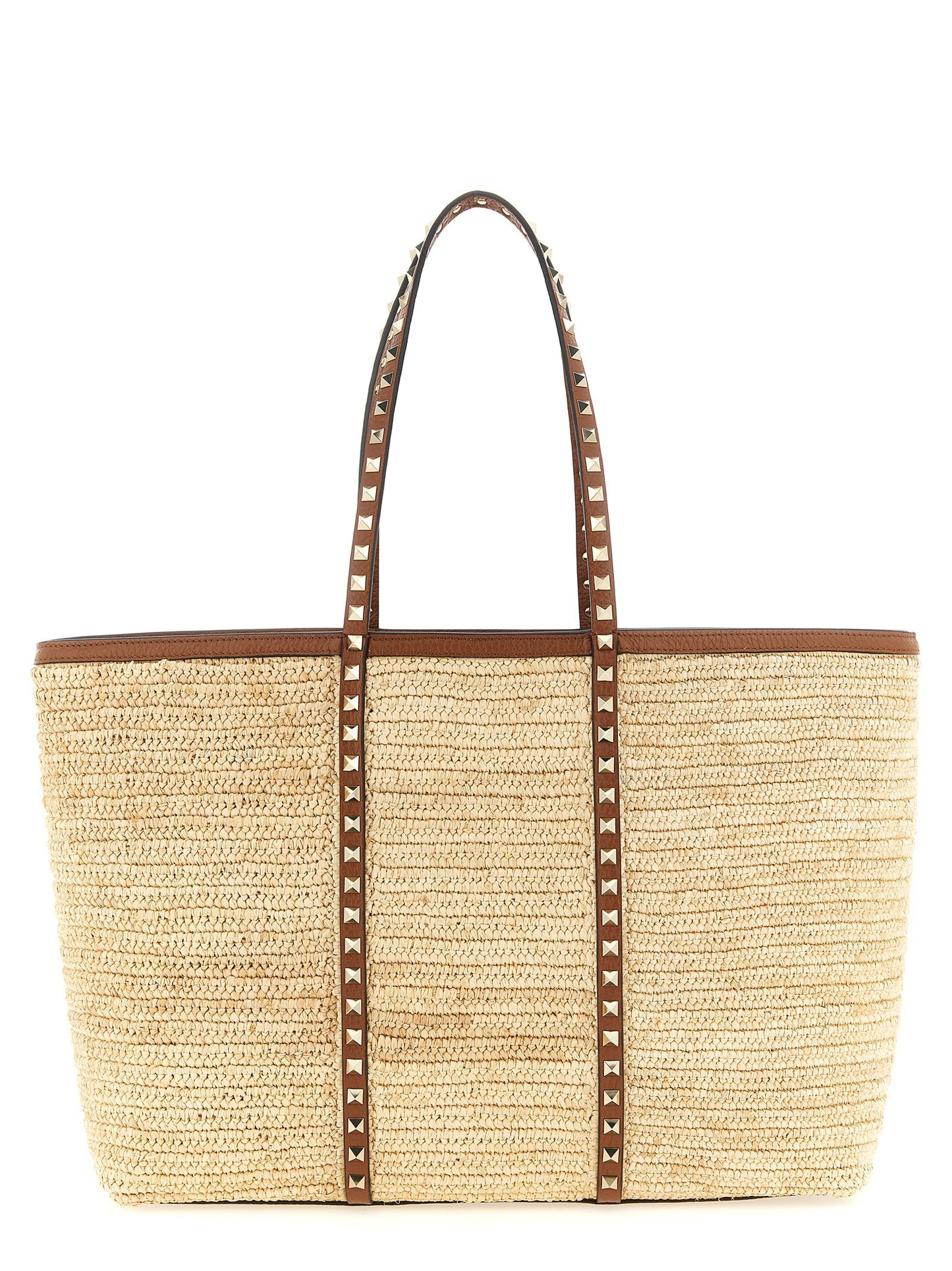 Valentino Garavani Beige Stroh-Tragetasche