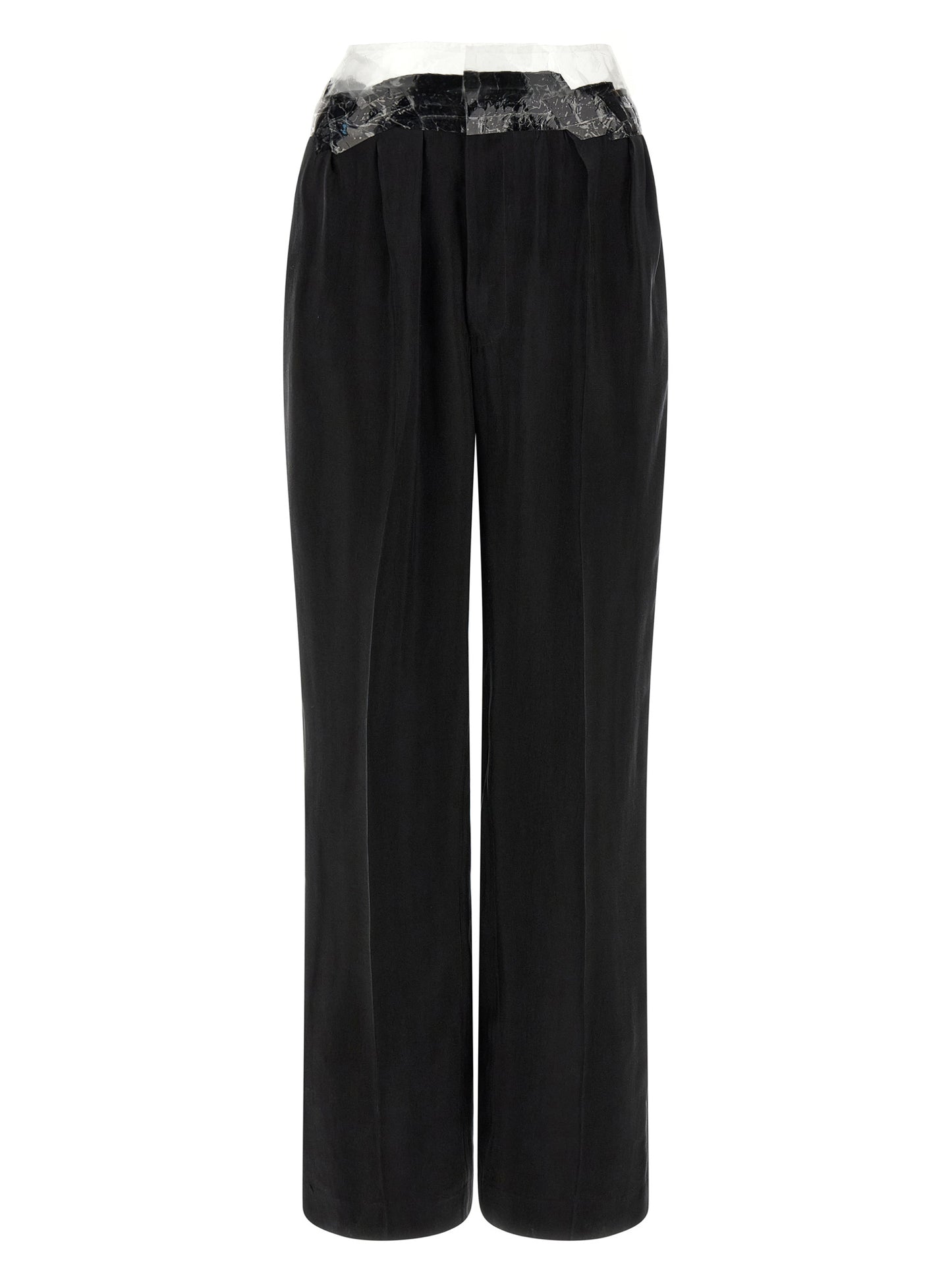 Maison Margiela Schwarze Kupferfarbene Freizeithose