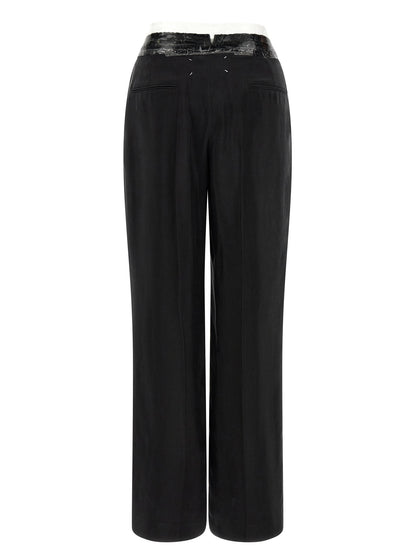 Maison Margiela Schwarze Kupferfarbene Freizeithose