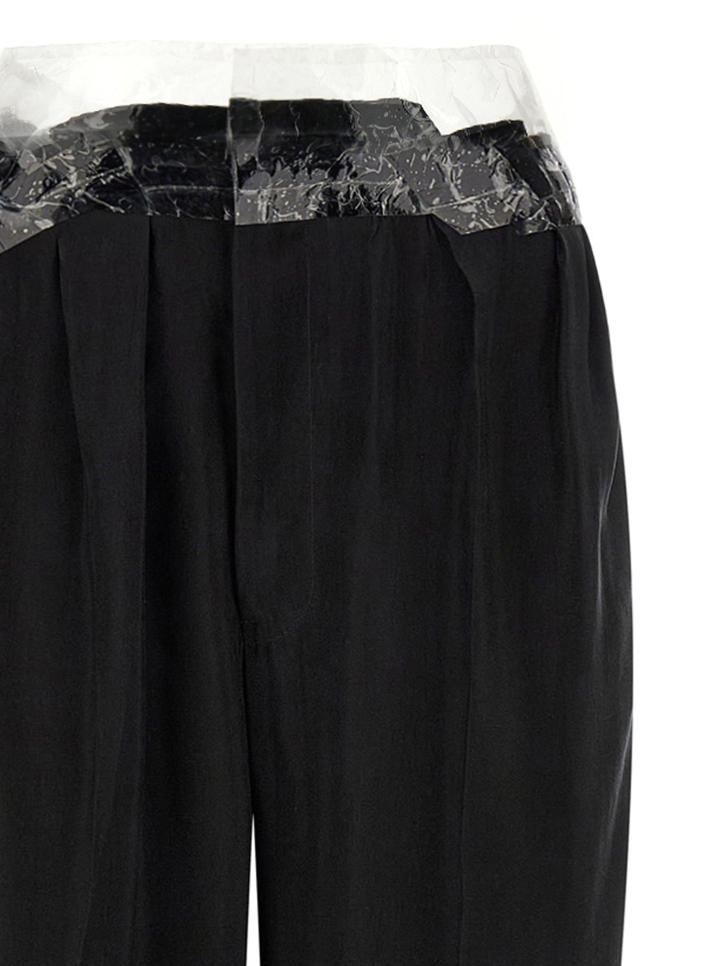 Maison Margiela Schwarze Kupferfarbene Freizeithose