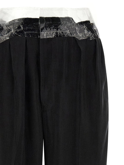 Maison Margiela Schwarze Kupferfarbene Freizeithose