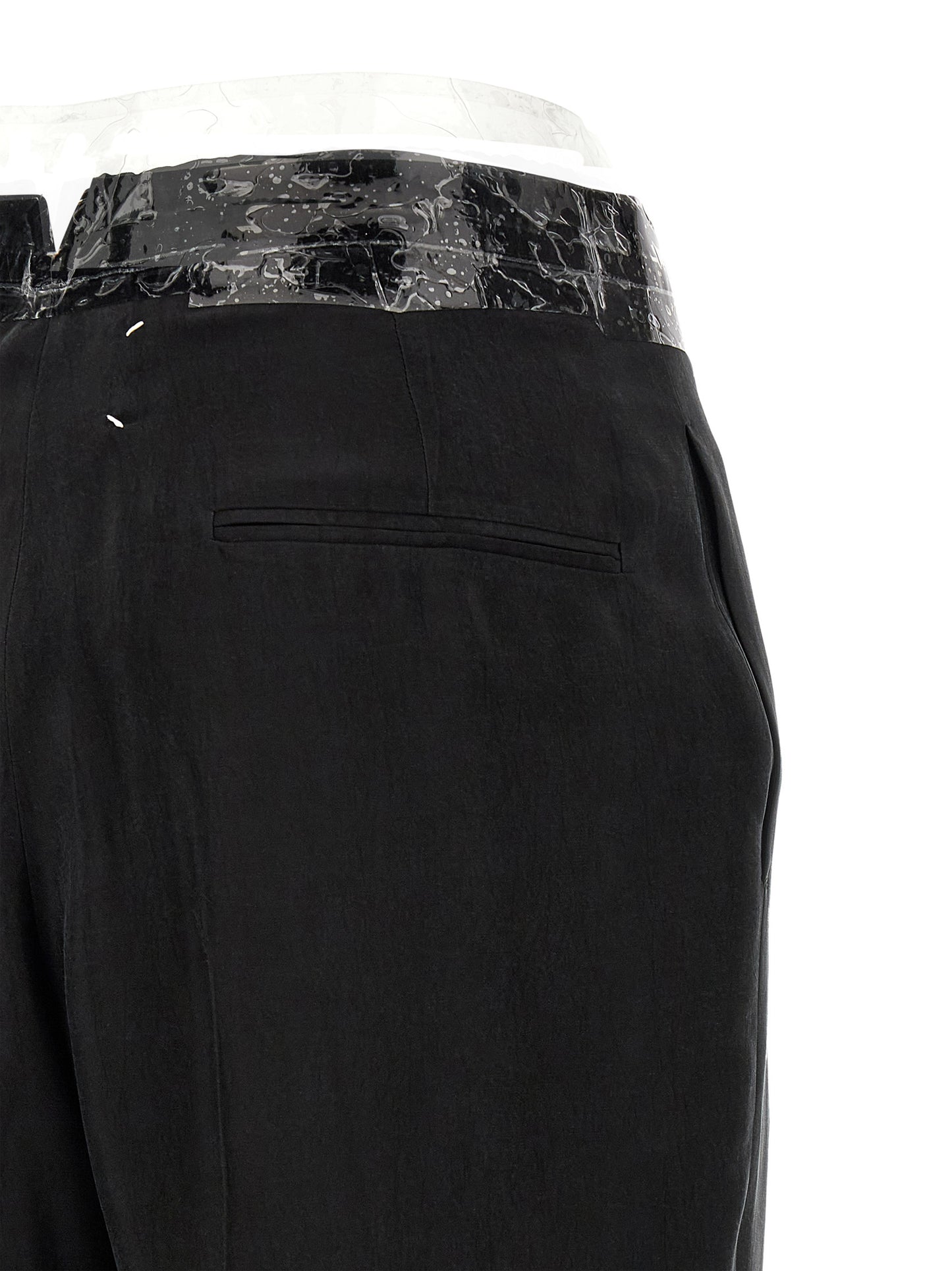Maison Margiela Schwarze Kupferfarbene Freizeithose