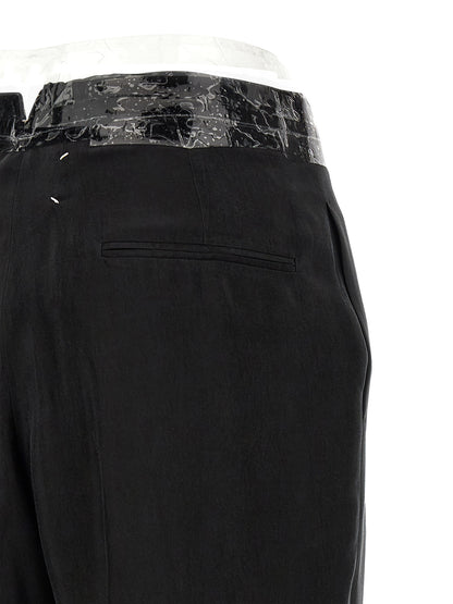 Maison Margiela Schwarze Kupferfarbene Freizeithose