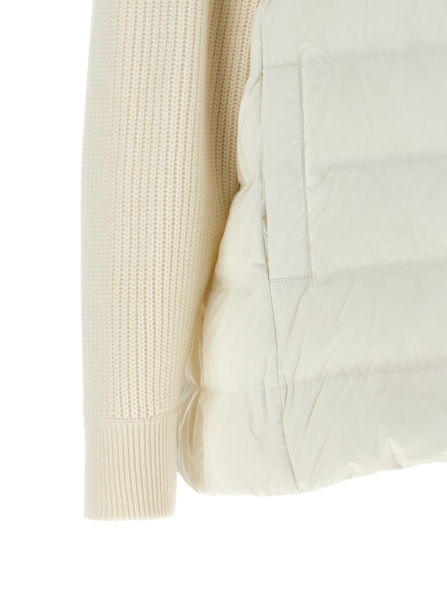 Brunello Cucinelli Weiße Polyester-Jacke in voller Länge