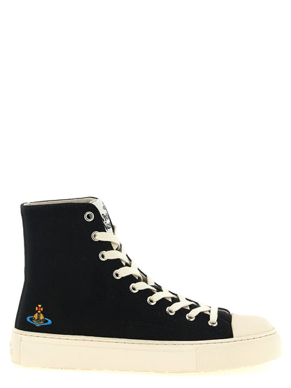 Vivienne Westwood Zweifarbige High-Top-Sneaker aus Baumwolle