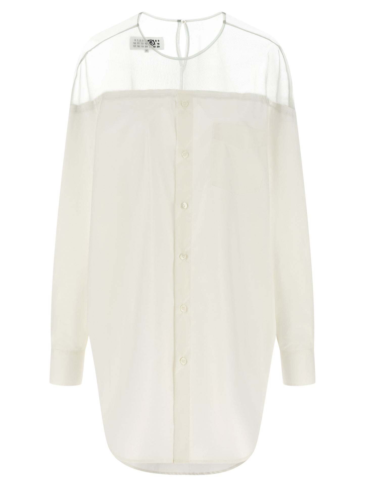 MM6 Maison Margiela Weiße Baumwollbluse