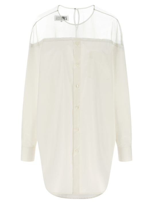 MM6 Maison Margiela Weiße Baumwollbluse
