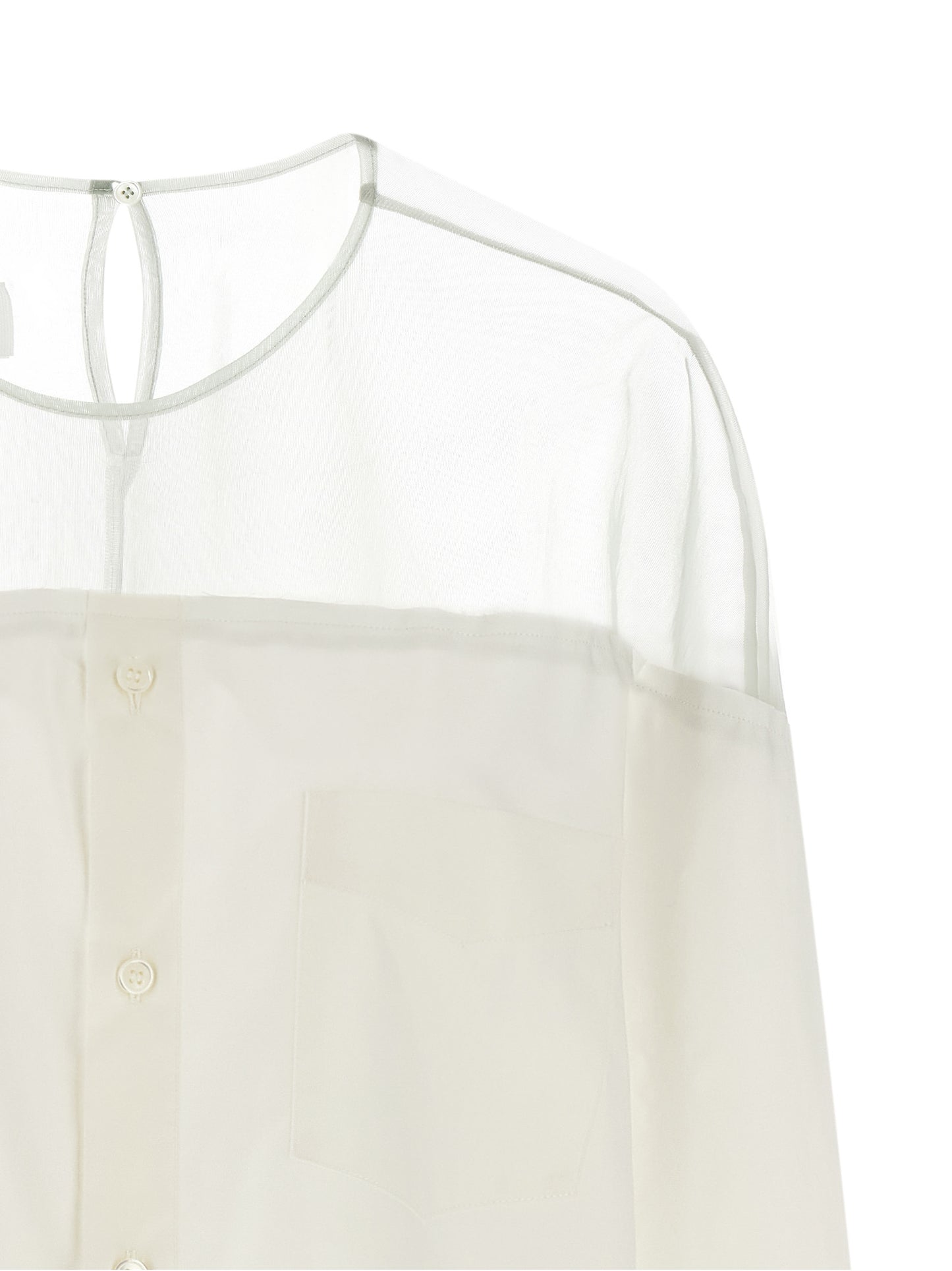MM6 Maison Margiela Weiße Baumwollbluse