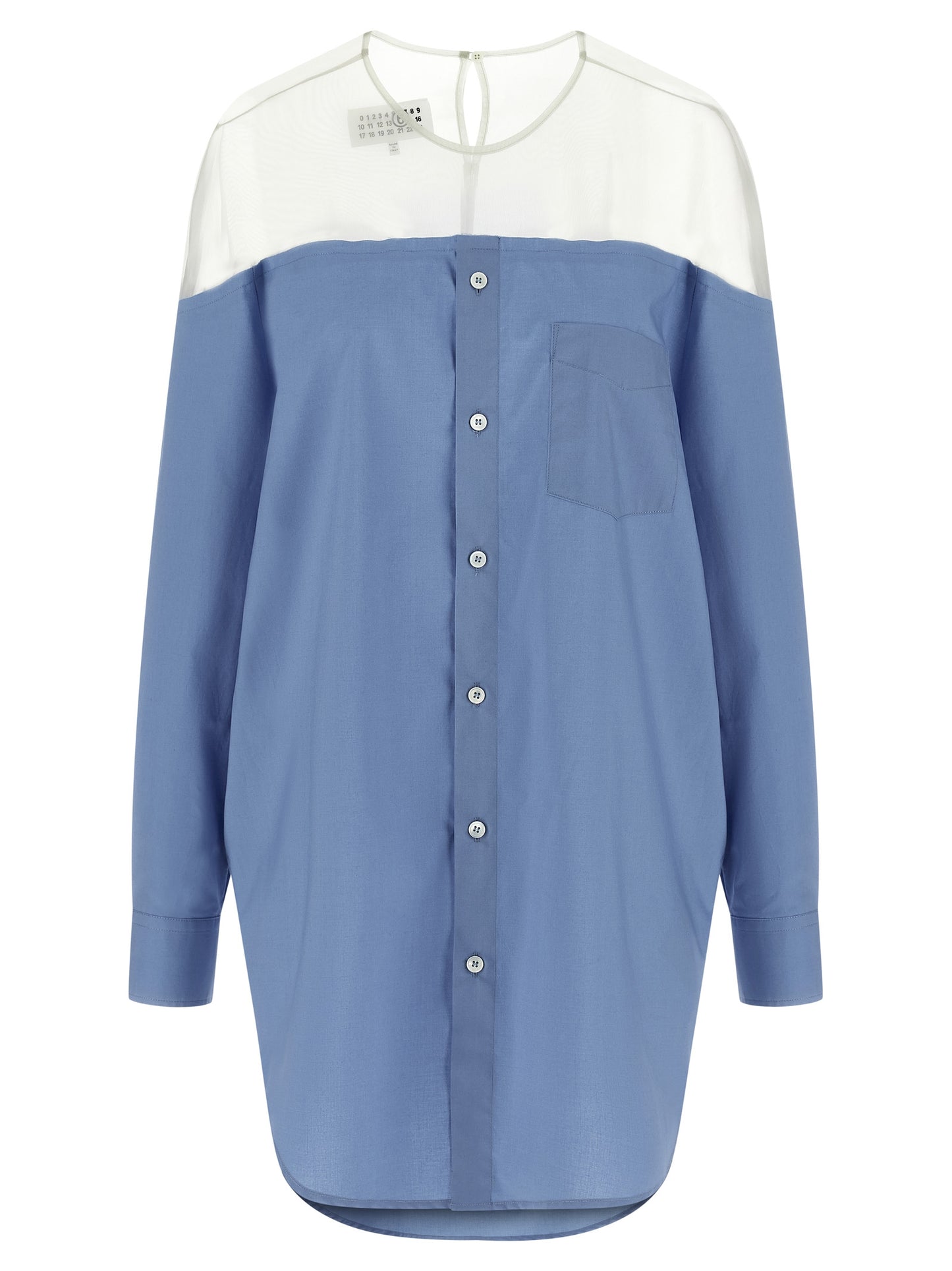 MM6 Maison Margiela Blaue Baumwollbluse