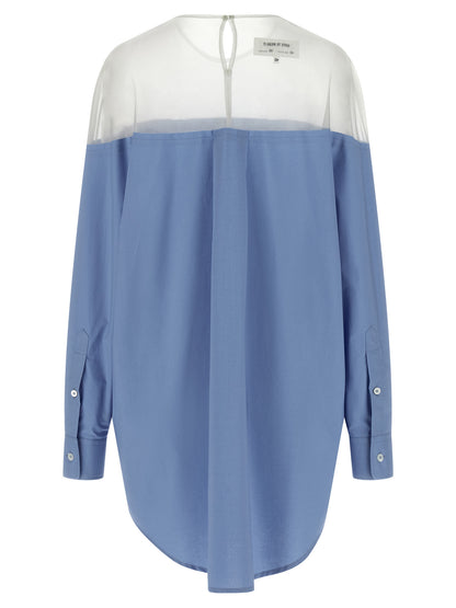 MM6 Maison Margiela Blaue Baumwollbluse