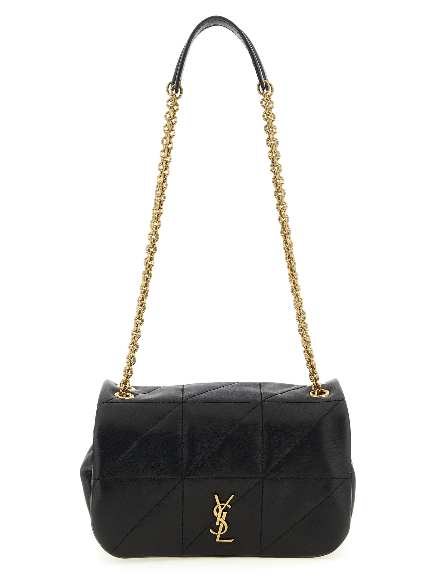Saint Laurent Schwarze Lammleder-Schultertasche