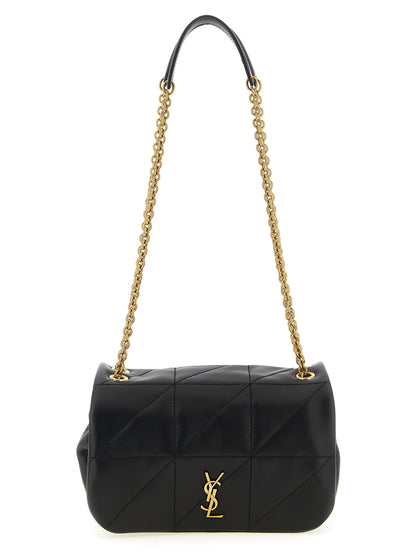 Saint Laurent Schwarze Lammleder-Schultertasche