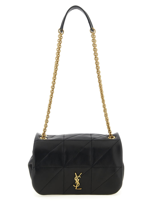 Saint Laurent Schwarze Lammleder-Schultertasche