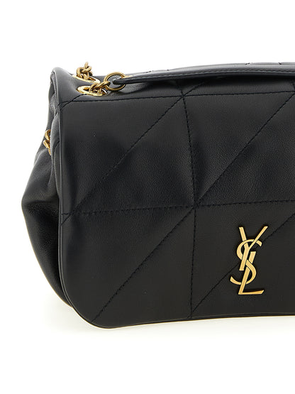 Saint Laurent Schwarze Lammleder-Schultertasche