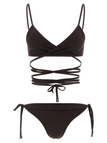 The Attico Brauner Bikini aus Polyamid