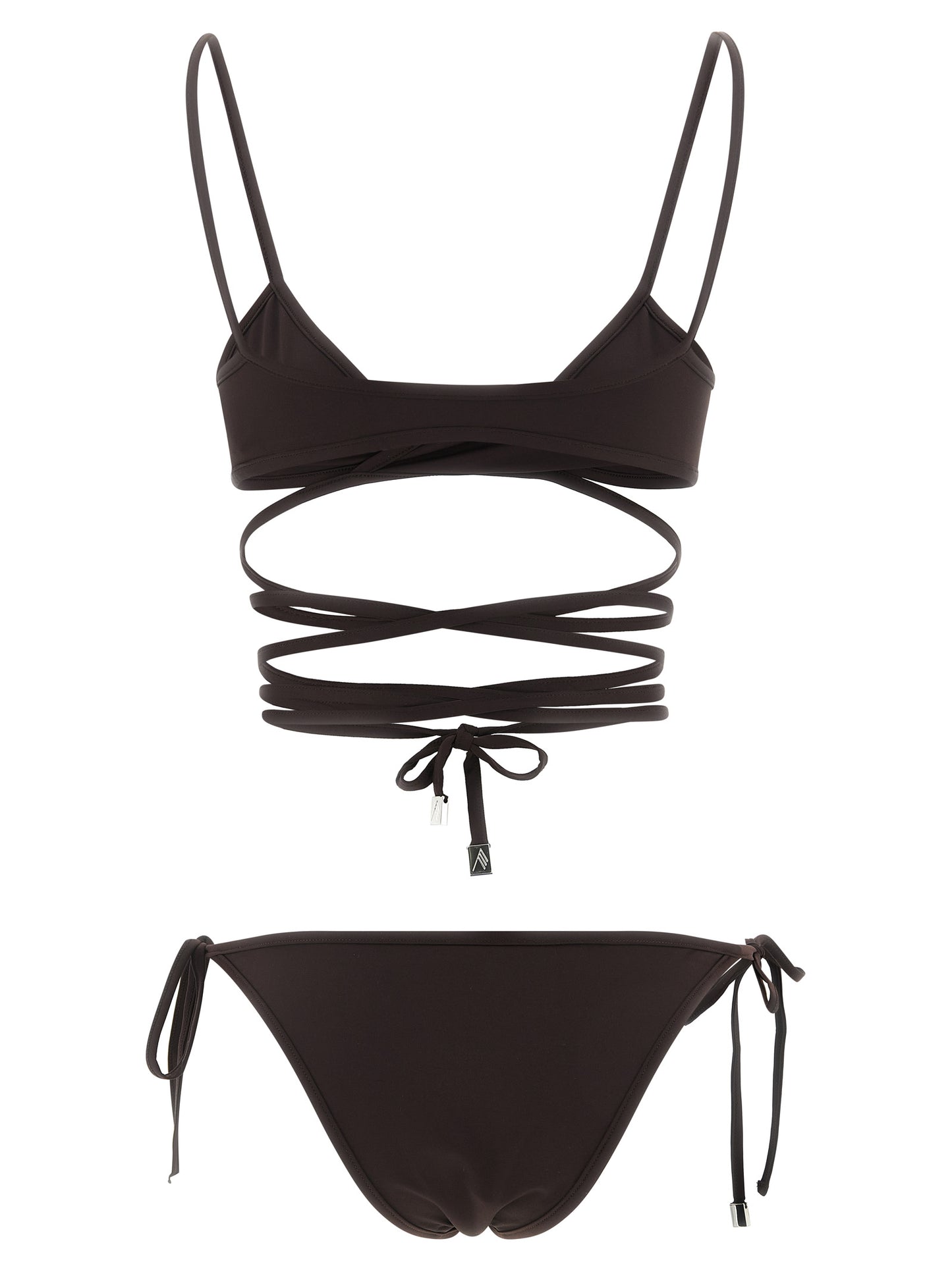 The Attico Brauner Bikini aus Polyamid