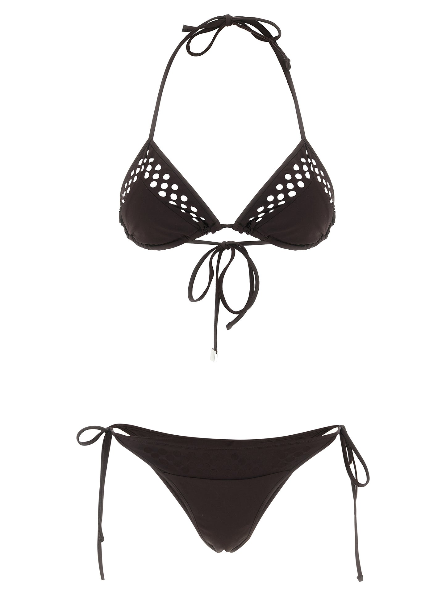The Attico Brauner Bikini aus Polyamid