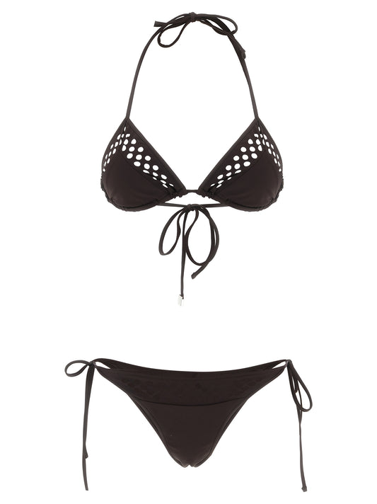 The Attico Brauner Bikini aus Polyamid