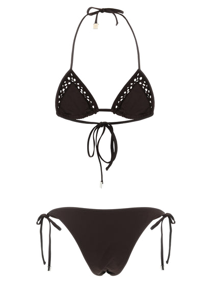 The Attico Brauner Bikini aus Polyamid