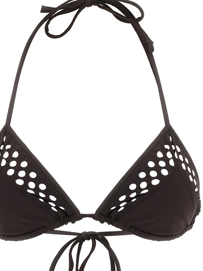 The Attico Brauner Bikini aus Polyamid