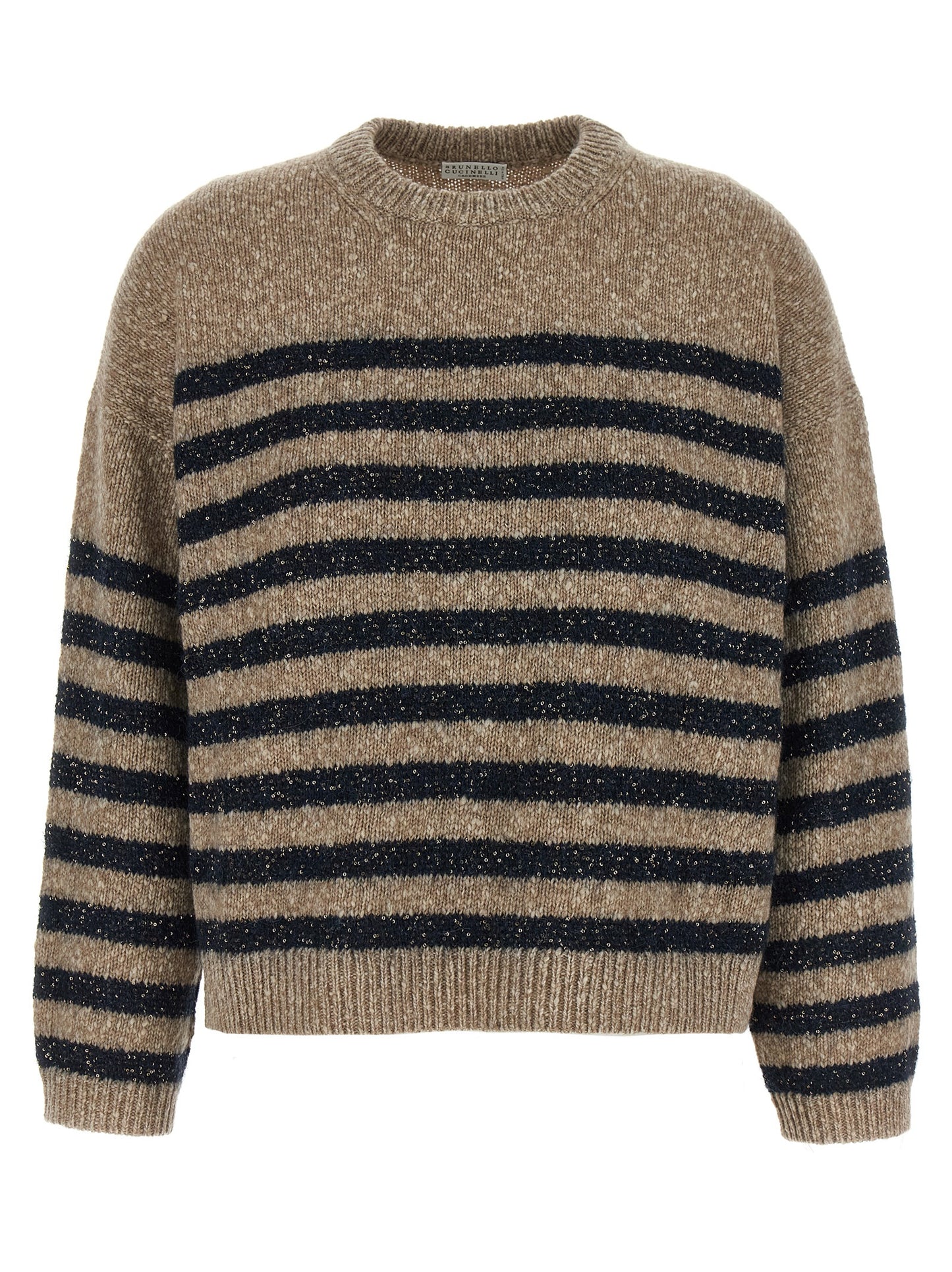 Brunello Cucinelli Mehrfarbige Wollstrickjacke