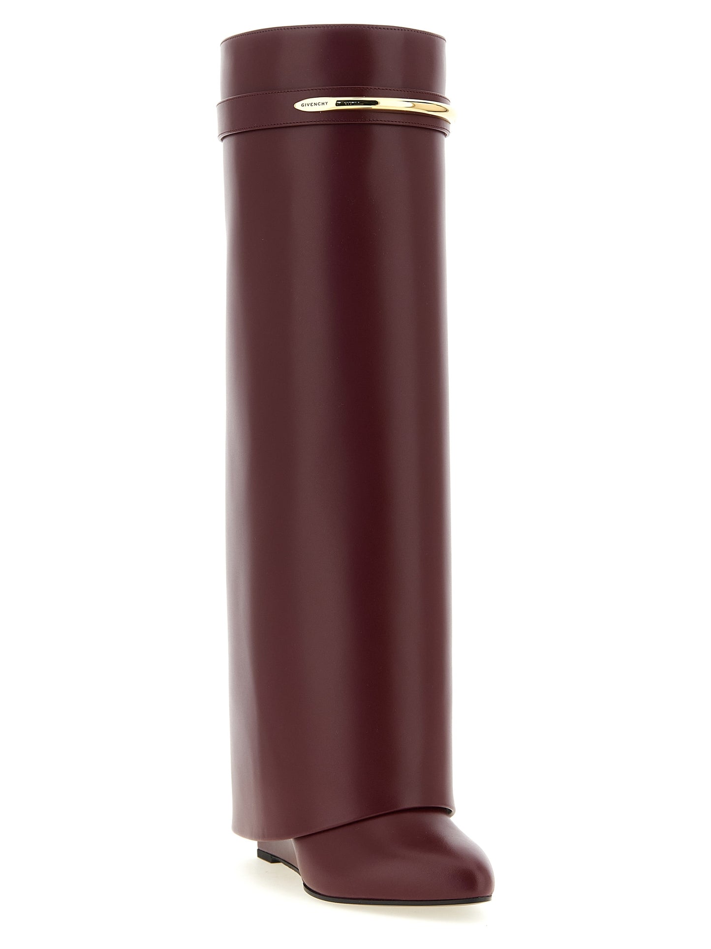 Givenchy Over-the-Knee-Stiefel aus bordeauxrotem Kalbsleder