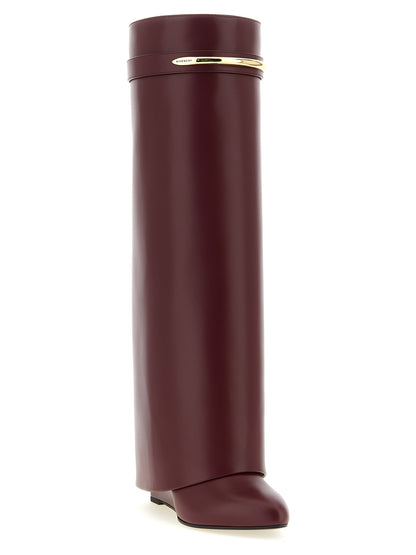 Givenchy Over-the-Knee-Stiefel aus bordeauxrotem Kalbsleder