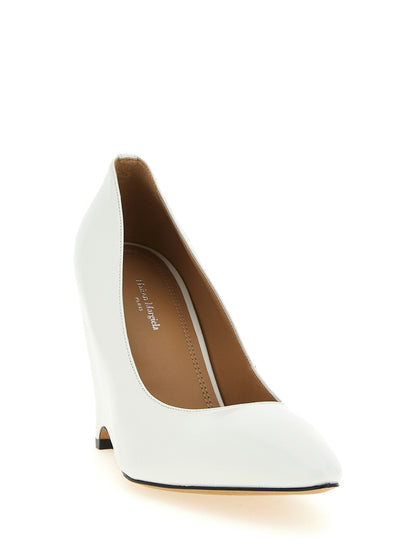 Maison Margiela Weiße Pumps aus Lammleder mit hohem Absatz