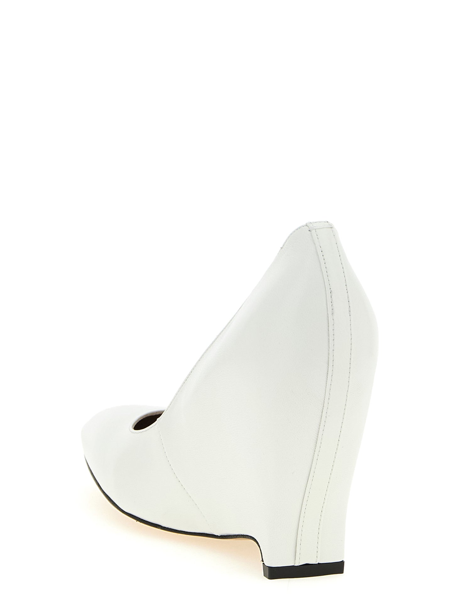Maison Margiela Weiße Pumps aus Lammleder mit hohem Absatz