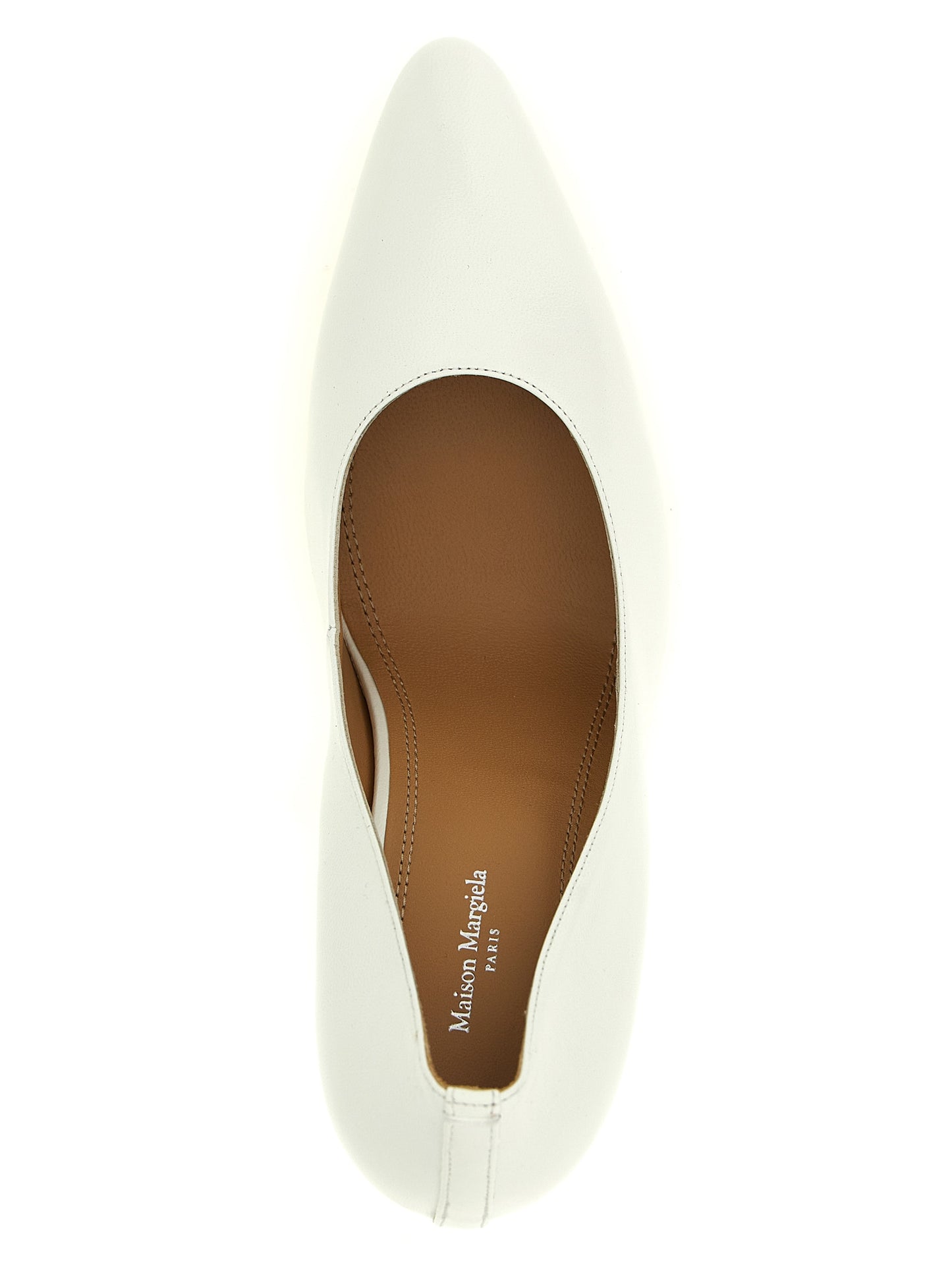 Maison Margiela Weiße Pumps aus Lammleder mit hohem Absatz