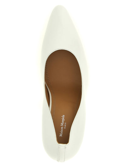 Maison Margiela Weiße Pumps aus Lammleder mit hohem Absatz