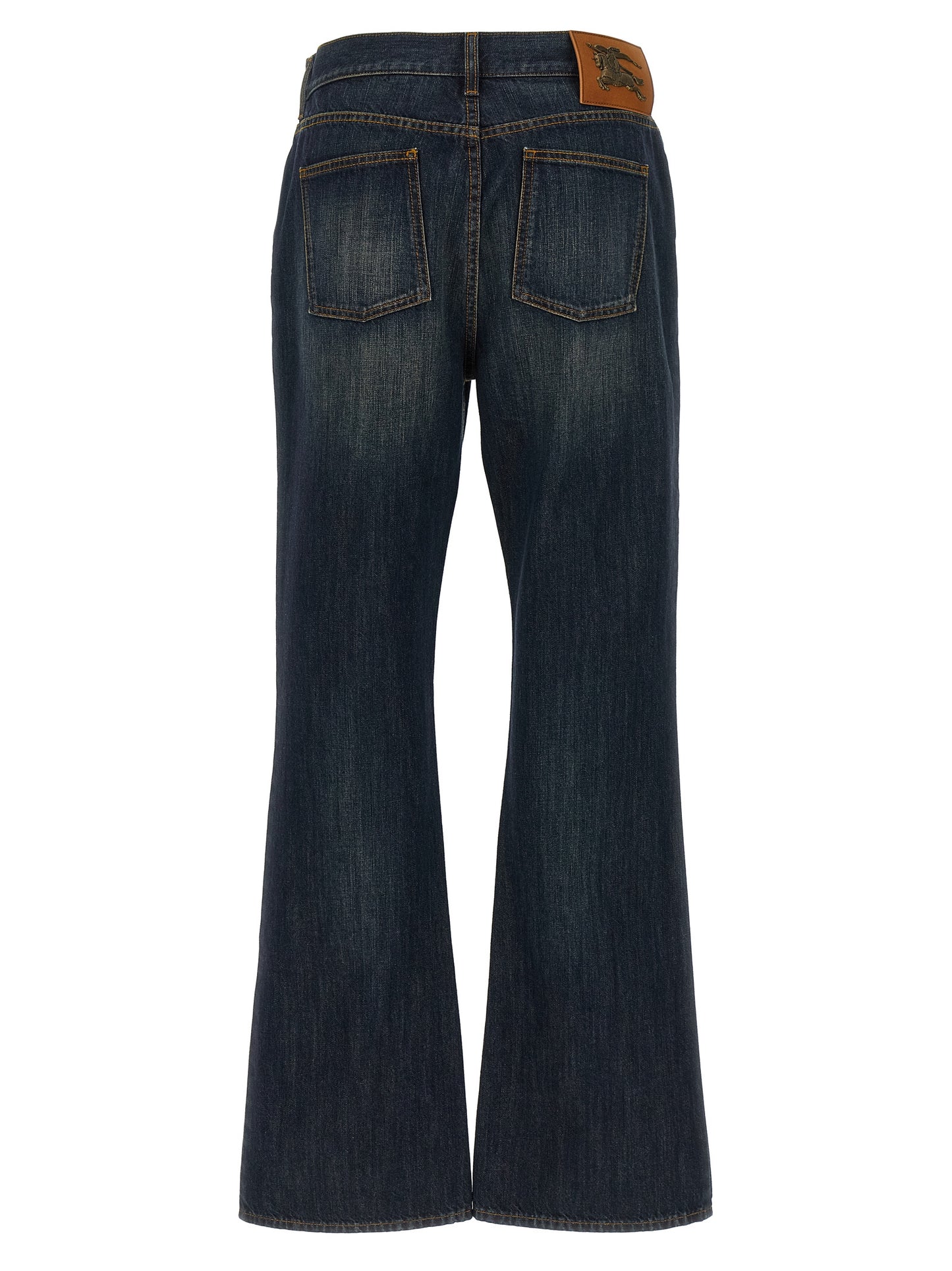Burberry Blaue Baumwoll-Jeans mit ausgestelltem Bein