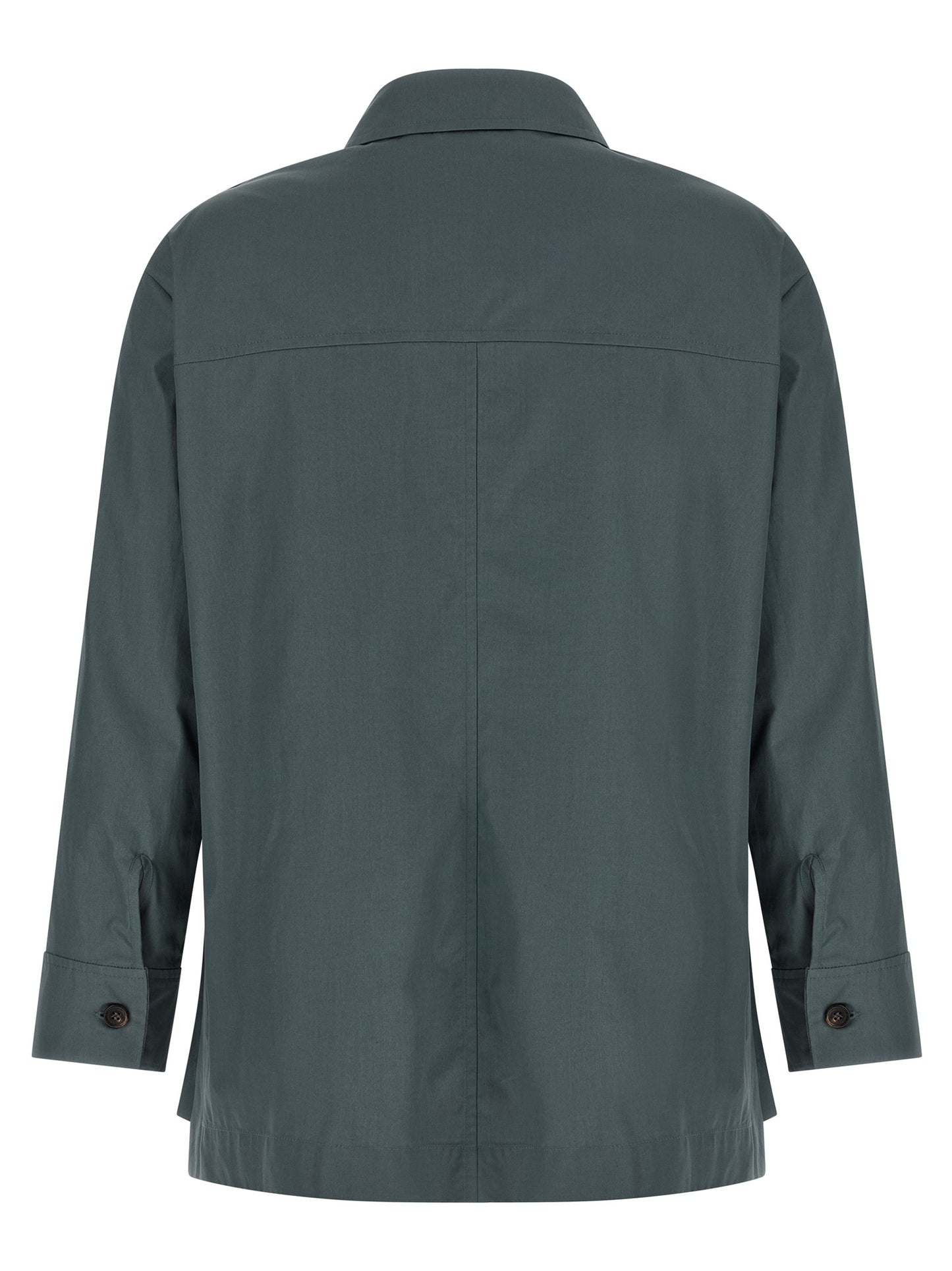 'S Max Mara Graue Baumwollbluse