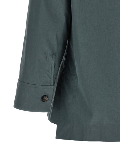'S Max Mara Graue Baumwollbluse