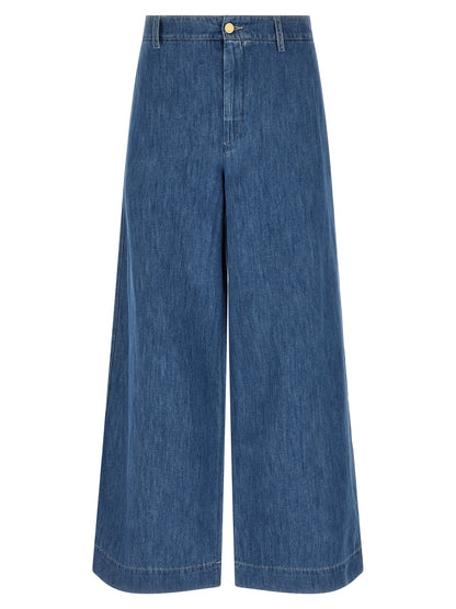 'S Max Mara Blaue Cropped Jeans aus Baumwolle