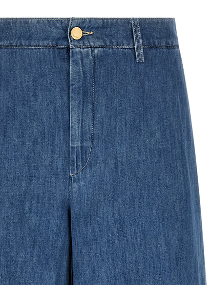 'S Max Mara Blaue Cropped Jeans aus Baumwolle