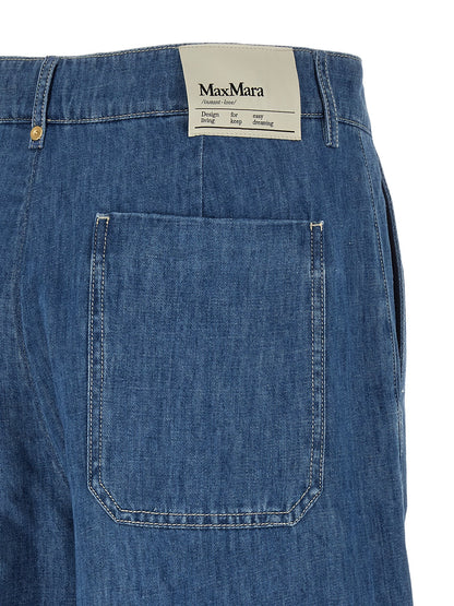 'S Max Mara Blaue Cropped Jeans aus Baumwolle
