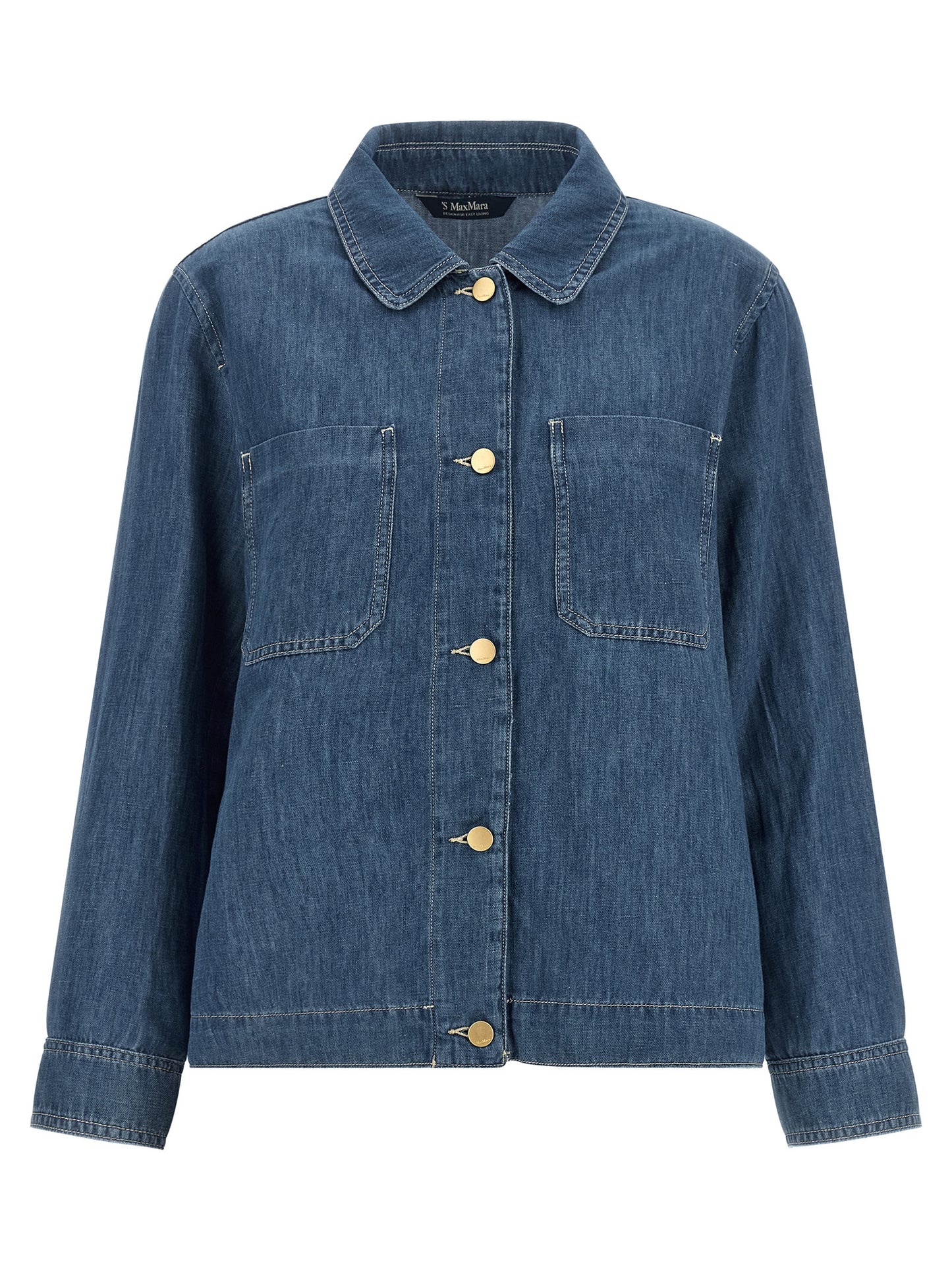 'S Max Mara Blaue Jeansjacke aus Baumwolle