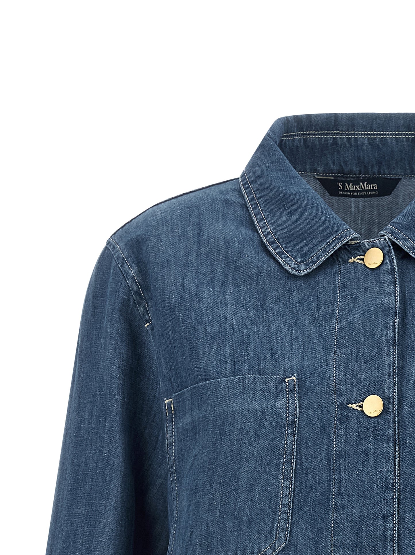 'S Max Mara Blaue Jeansjacke aus Baumwolle