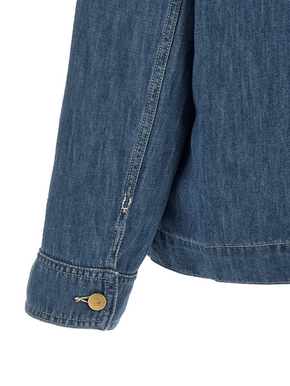 'S Max Mara Blaue Jeansjacke aus Baumwolle