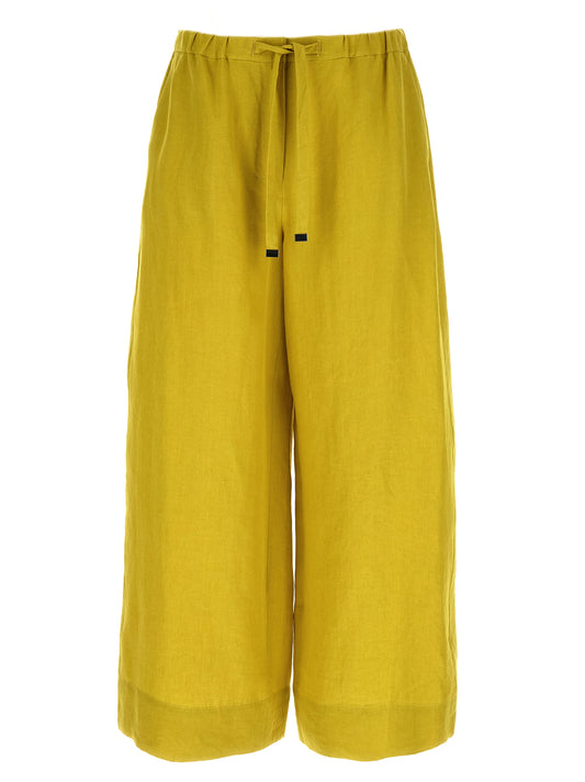 'S Max Mara Zweifarbige Leinen-Freizeithose