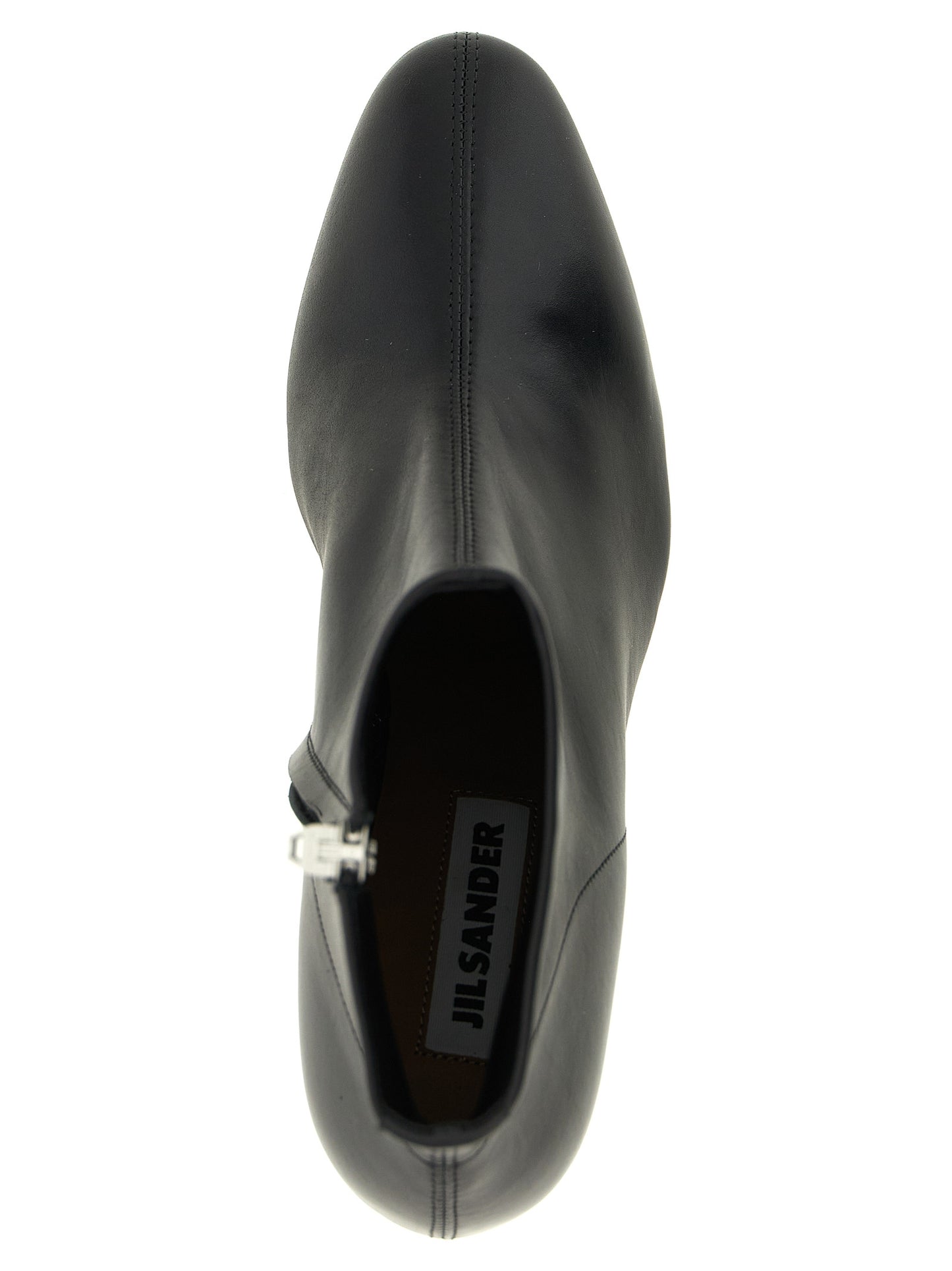 Jil Sander Schwarze Stiefeletten aus Kalbsleder